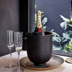 Discount Horgans Abella Etched Champagne Flute Set 4 Etched Glass