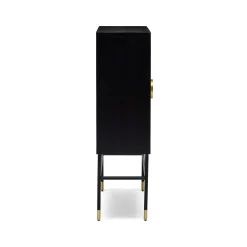 Fashion Horgans Abstract Bone Inlay Cabinet Black