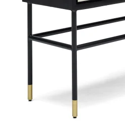 Fashion Horgans Abstract Bone Inlay Cabinet Black
