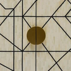 Fashion Horgans Abstract Bone Inlay Cabinet Black