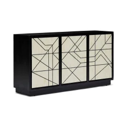 Online Horgans Abstract Bone Inlay Sideboard Black