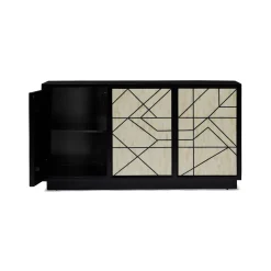 Online Horgans Abstract Bone Inlay Sideboard Black
