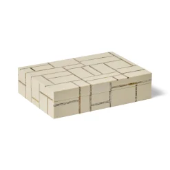 Discount Horgans Afia Box Rectangle White & Grey