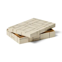 Discount Horgans Afia Box Rectangle White & Grey