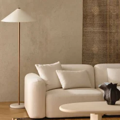 Online Horgans Aiko Floor Lamp Dark Bronze & White
