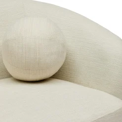 Discount Horgans Albi Swivel Chair & Ball Cushion Cream Weave
