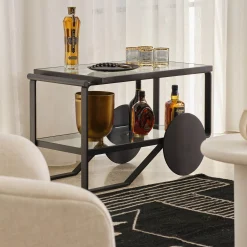 Sale Horgans Alden Bar trolley Black