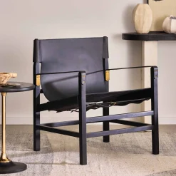 Discount Horgans Aldo Leather Armchair Black