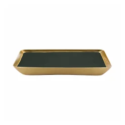 Best Horgans Almina Enamel Rectangle Tray Green Enamel