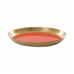 Discount Horgans Almina Round Tray Orange Orange Enamel