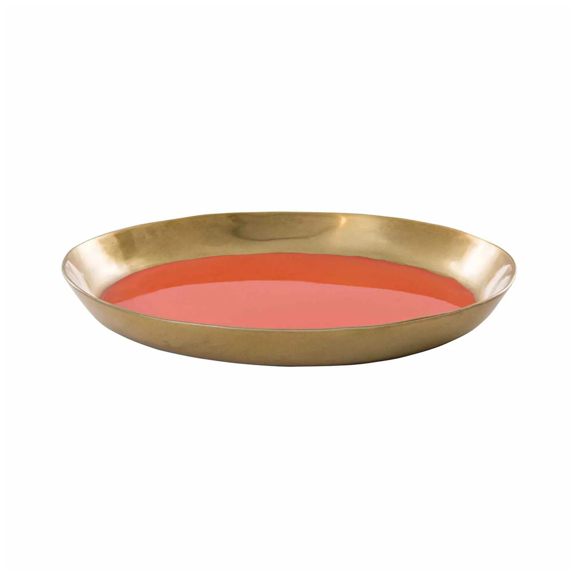 Discount Horgans Almina Round Tray Orange Orange Enamel