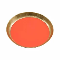 Discount Horgans Almina Round Tray Orange Orange Enamel