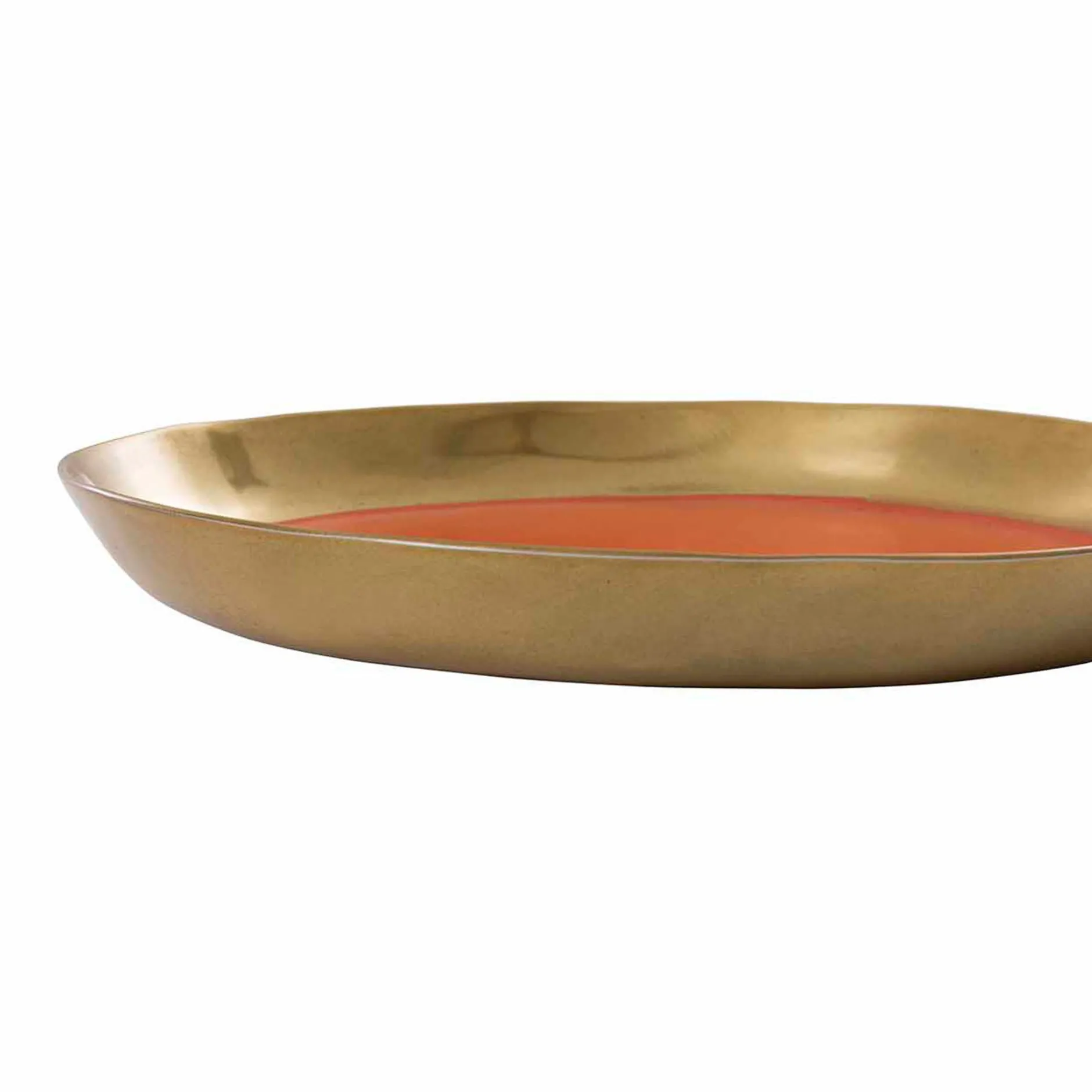 Discount Horgans Almina Round Tray Orange Orange Enamel