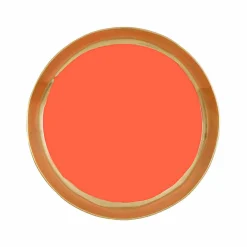 Discount Horgans Almina Round Tray Orange Orange Enamel