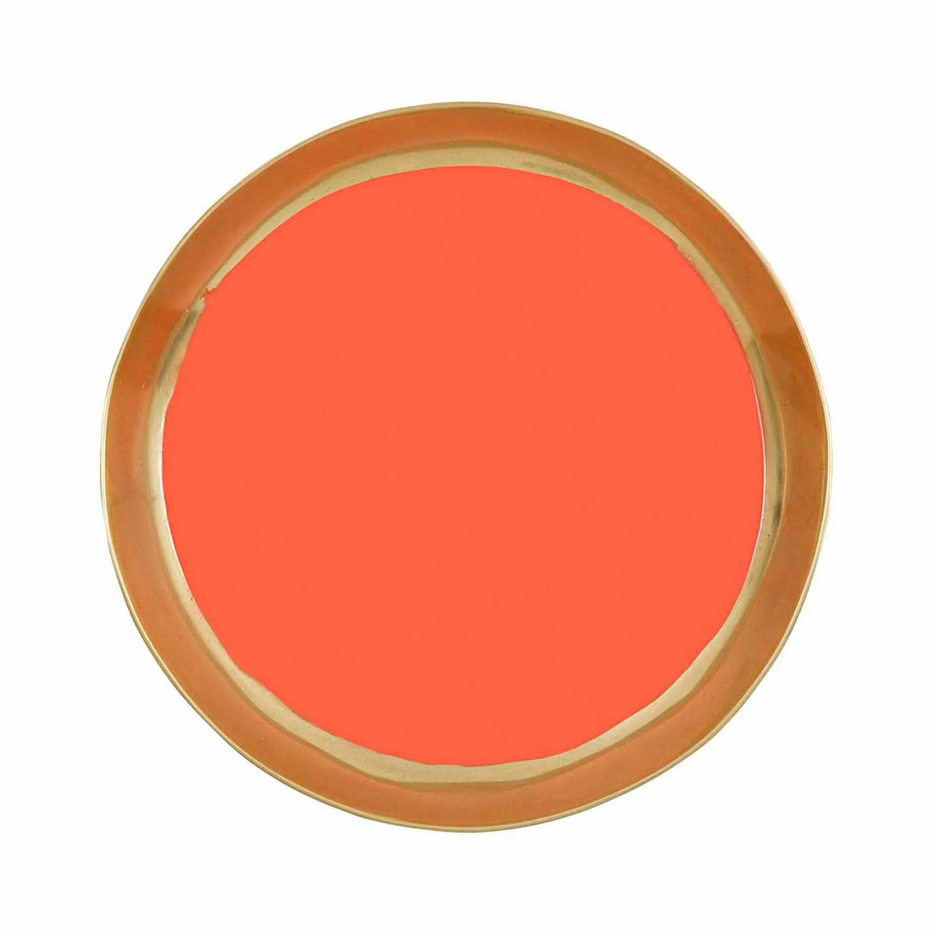 Discount Horgans Almina Round Tray Orange Orange Enamel