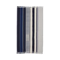New Horgans Alo Handwoven Throw Blue, White & Black