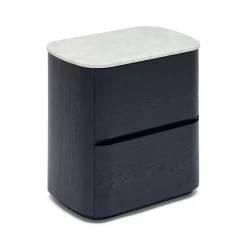 Hot Horgans Alza Bedside Carrara Marble Black