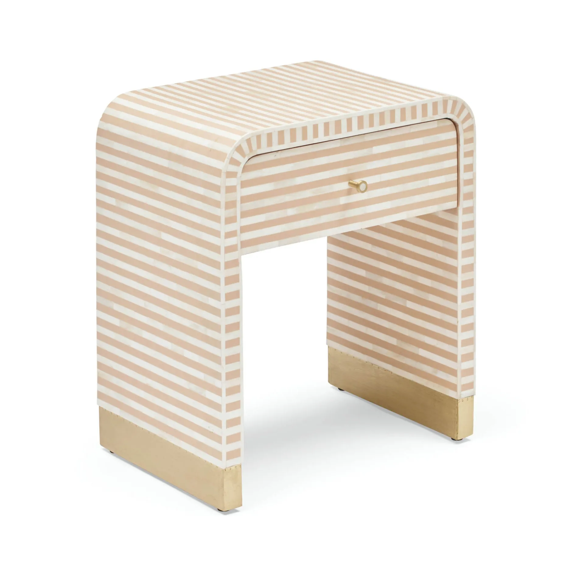 Discount Horgans Amo Bone Inlay Bedside Almond