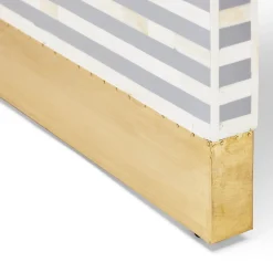 Online Horgans Amo Bone Inlay Bedside Grey