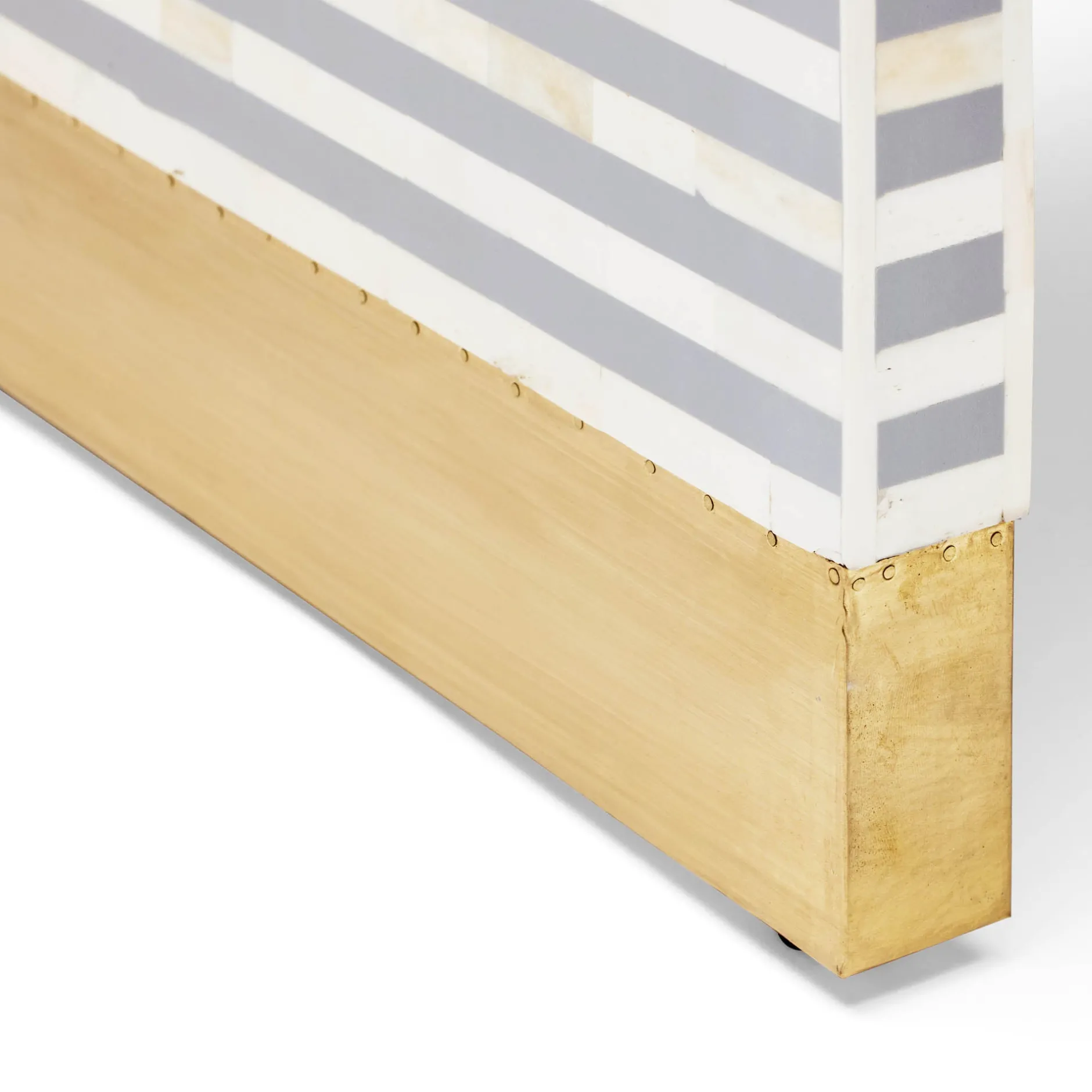 Online Horgans Amo Bone Inlay Bedside Grey