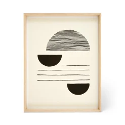 Online Horgans Apollo Framed Wall Art Black & Cream