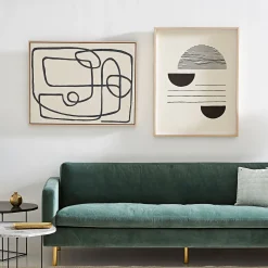 Online Horgans Apollo Framed Wall Art Black & Cream