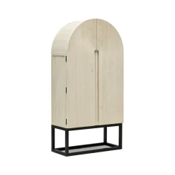 Discount Horgans Archer Recycled Pine Cabinet White Wash & Black