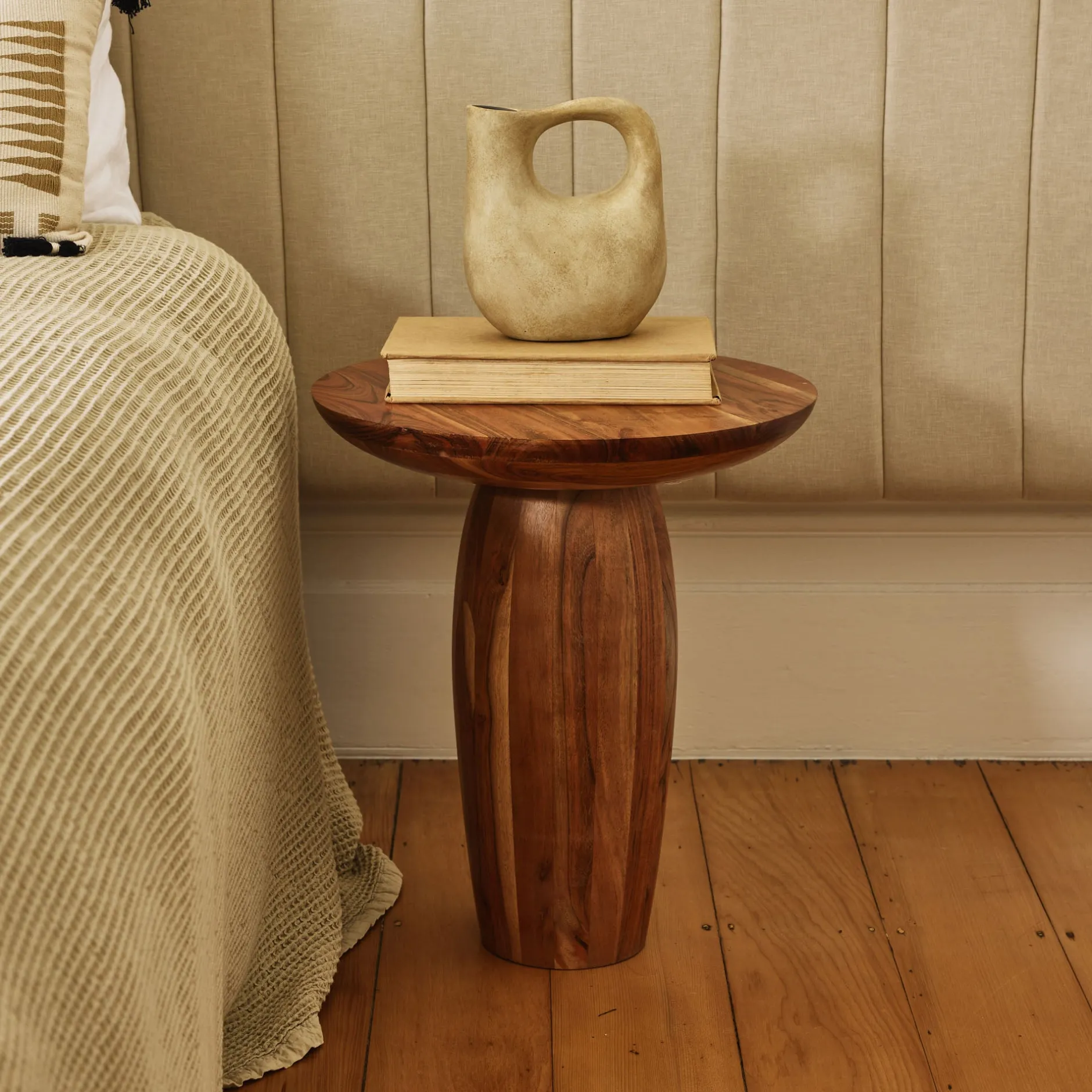 Clearance Horgans Atlas Timber Side Table Natural