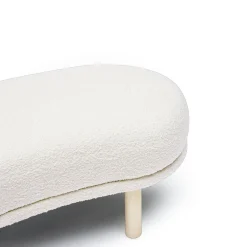 Clearance Horgans August Ottoman Ivory Boucle