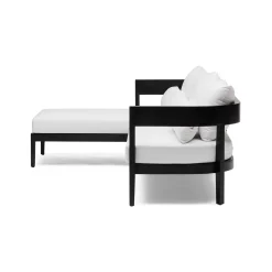 Sale Horgans Avoca Outdoor Sofa Black & Left Chaise White