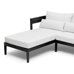 Sale Horgans Avoca Outdoor Sofa Black & Left Chaise White