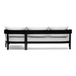 Discount Horgans Avoca Outdoor Sofa Black & Right Chaise White