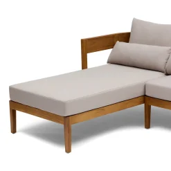 New Horgans Avoca Outdoor Sofa Natural & Left Chaise Stone
