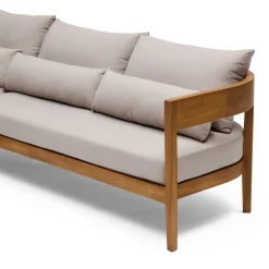 New Horgans Avoca Outdoor Sofa Natural & Left Chaise Stone