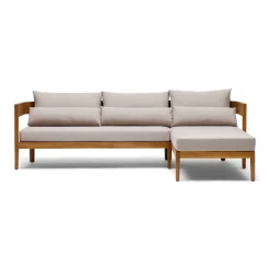 Clearance Horgans Avoca Outdoor Sofa Natural & Right Chaise Stone