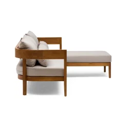 Clearance Horgans Avoca Outdoor Sofa Natural & Right Chaise Stone