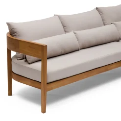 Clearance Horgans Avoca Outdoor Sofa Natural & Right Chaise Stone