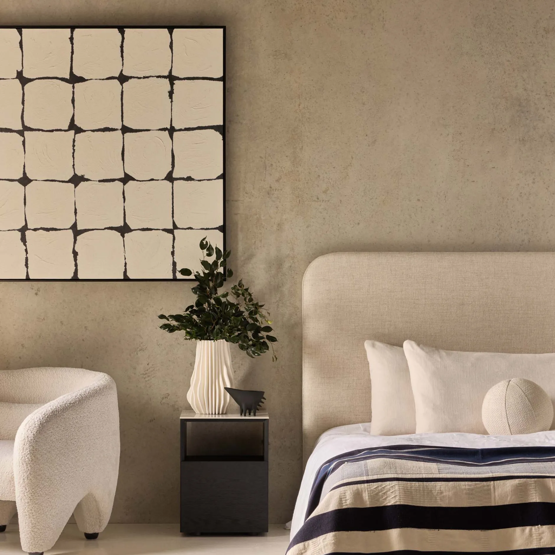 Clearance Horgans Baia Framed Wall Art Black & White