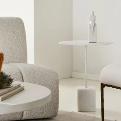 Best Horgans Banswara Sitting Man Bookend White White & Marble