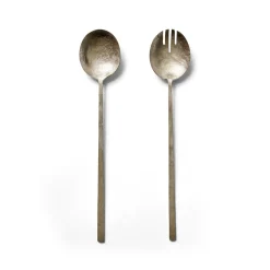 Fashion Horgans Beesh Iron Salad Servers Pewter