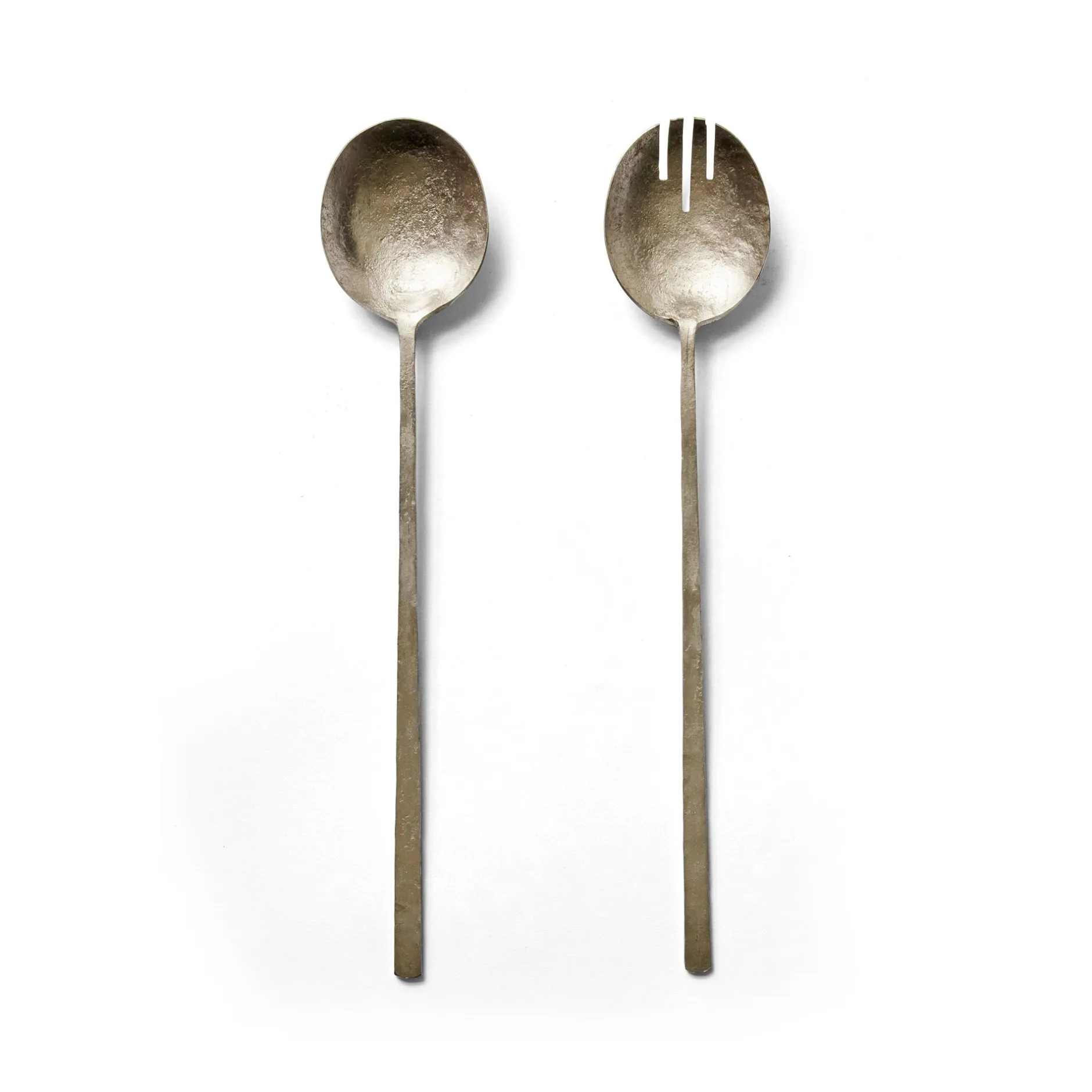 Fashion Horgans Beesh Iron Salad Servers Pewter