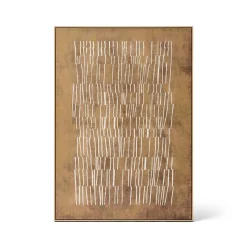 Hot Horgans Bodhi Framed Wall Art Tan & White