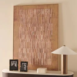 Hot Horgans Bodhi Framed Wall Art Tan & White