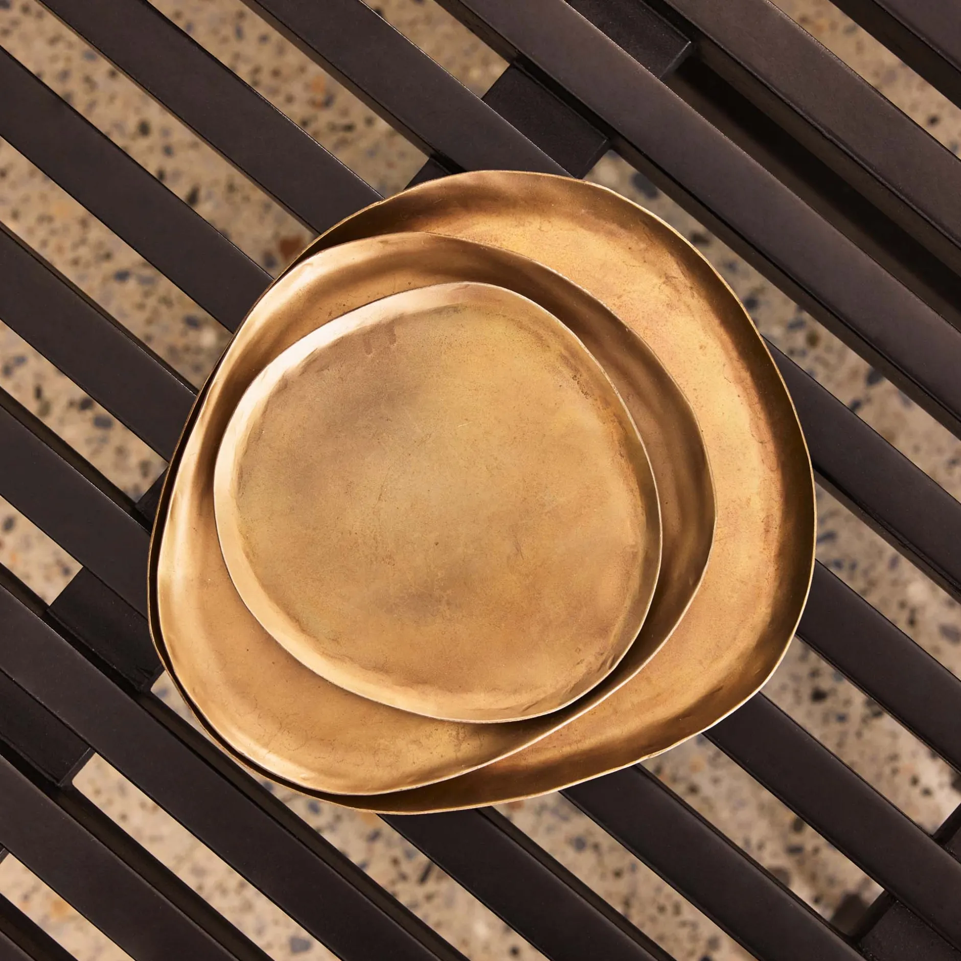 Sale Horgans Byron Tray Set Brushed Brass
