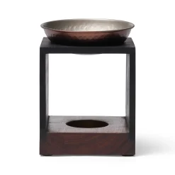 Fashion Horgans Cahya Oil Burner Wood & Silver