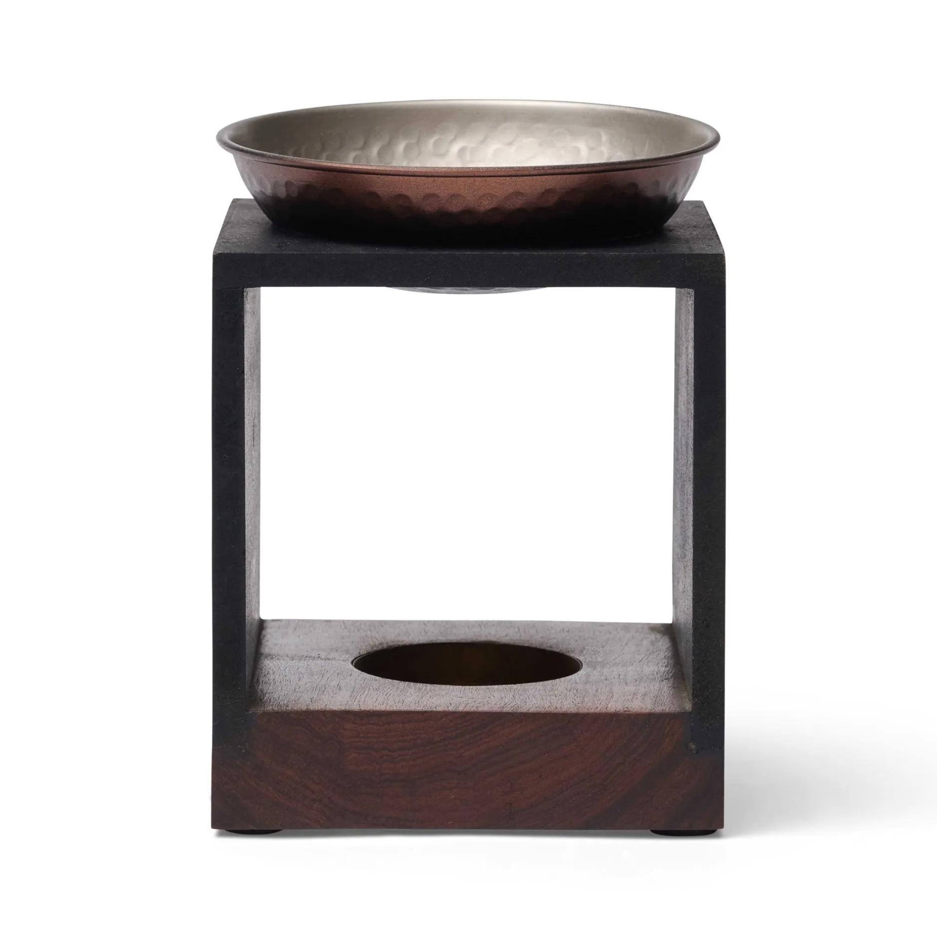 Fashion Horgans Cahya Oil Burner Wood & Silver