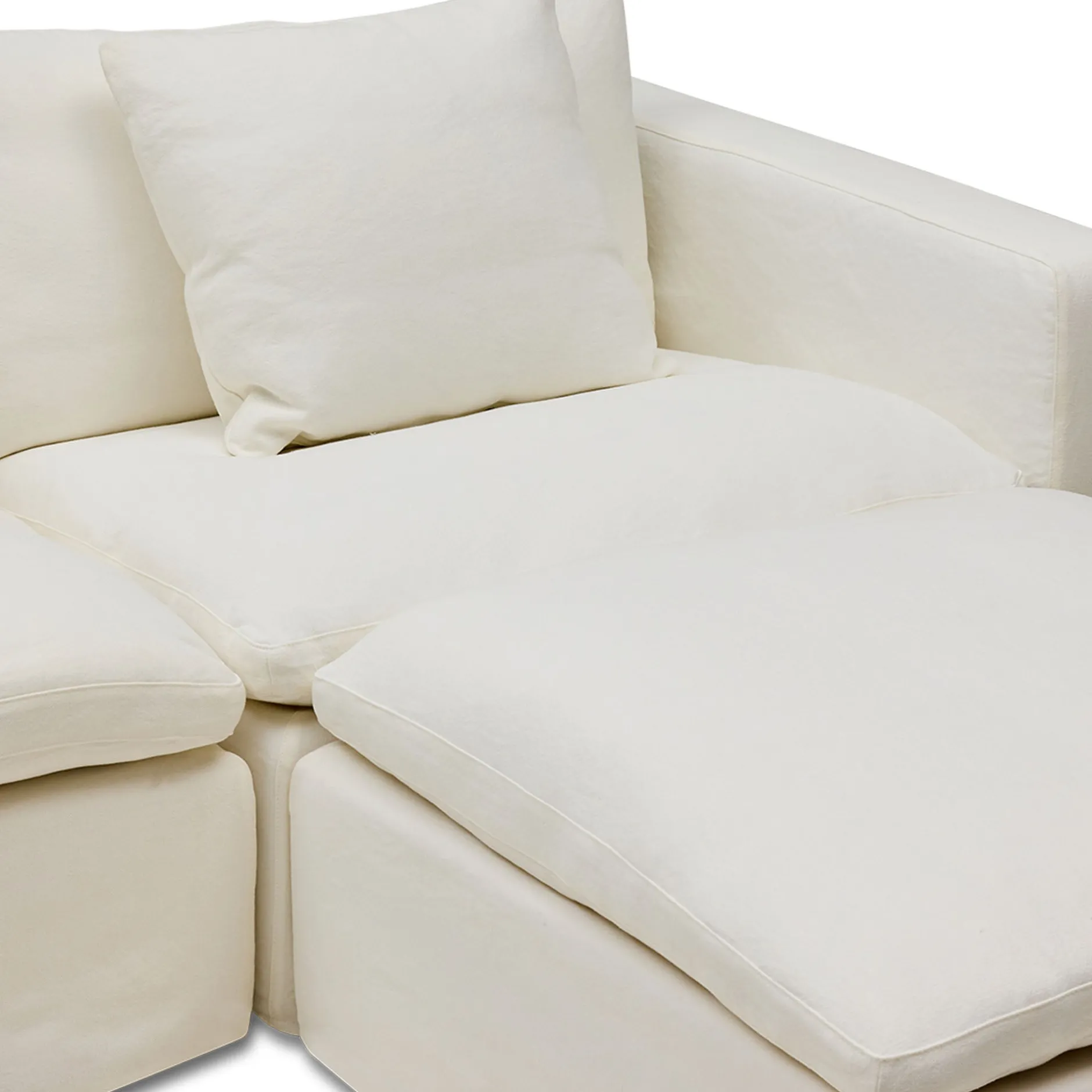 Sale Horgans Cape Modular Sofa 2 Seat with Ottoman Snow