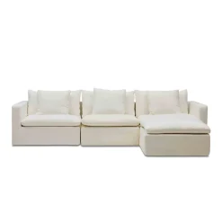 Clearance Horgans Cape Modular Sofa 3 Seat with Ottoman Snow