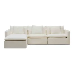 Clearance Horgans Cape Modular Sofa 3 Seat with Ottoman Snow