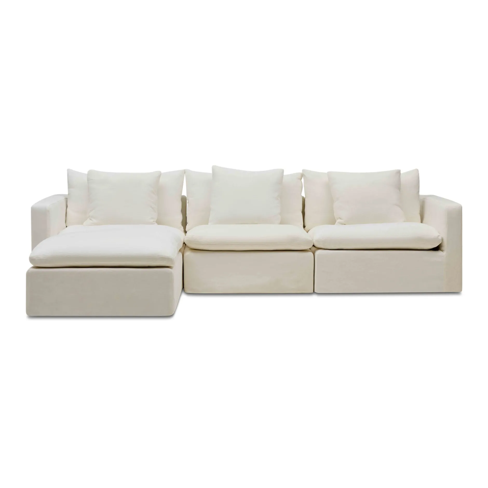 Clearance Horgans Cape Modular Sofa 3 Seat with Ottoman Snow